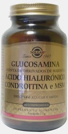 SOLGAR GLUCOSAMINA+AC HIALURONICO+CONDROITINA+MSM 60 COMP