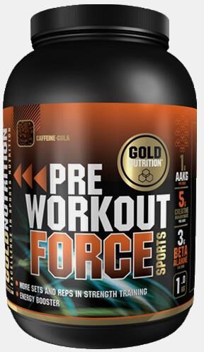 GOLD NUTRITION PRE-WORKOUT FORCE CAFE-COLA 1Kg