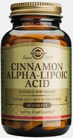 SOLGAR CINNAMON ALPHA-LIPOIC ACID 60 COMPRIMIDOS SOLGAR