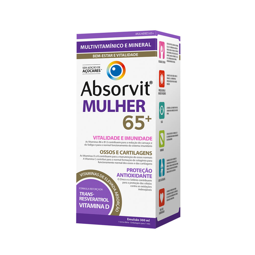 Absorvit Mulher 65+ Multivitamínico Emulsão 300ml