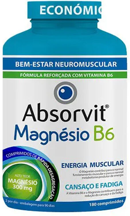 Absorvit Magnésio + B6 180 Comprimidos