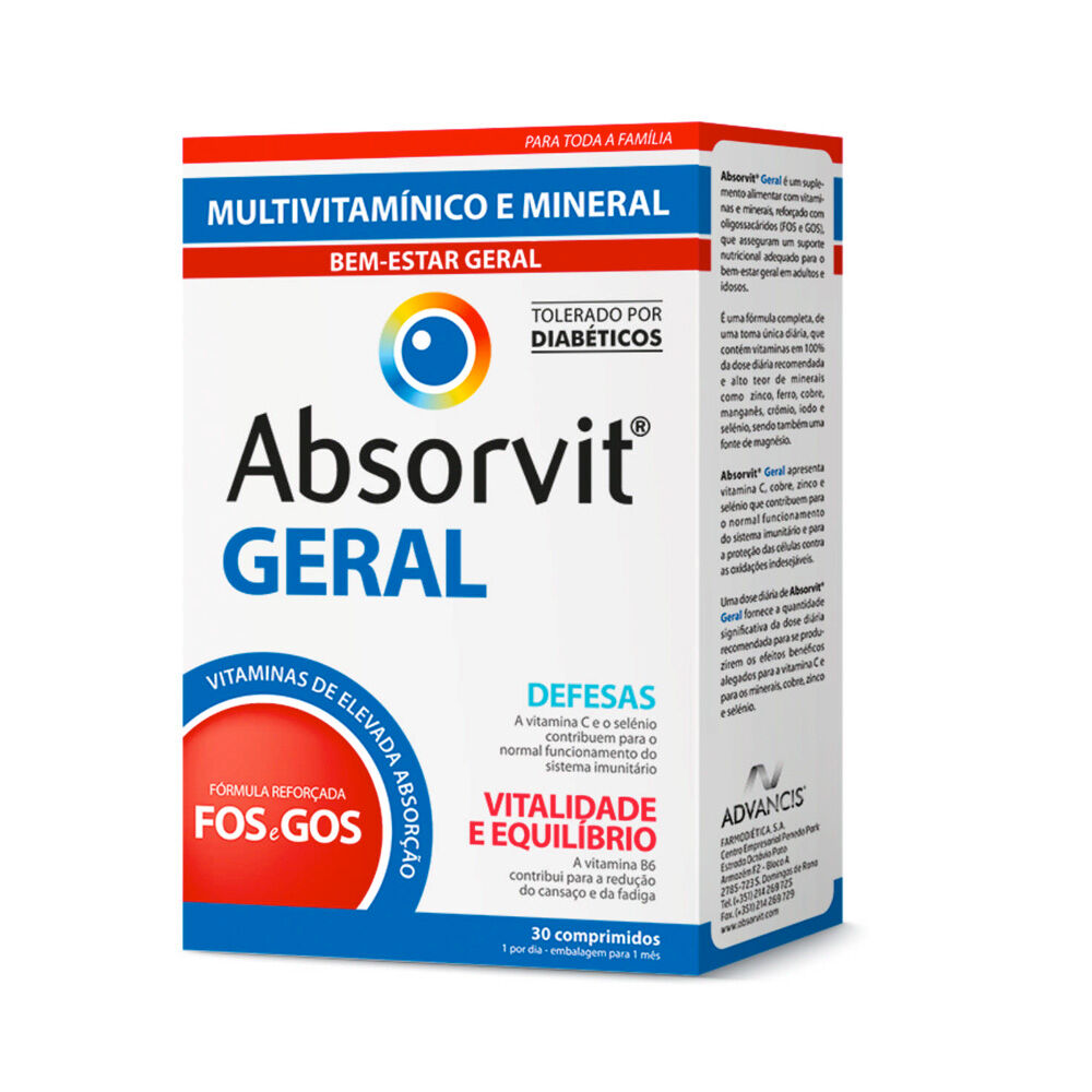 Absorvit Geral 30 Comprimidos