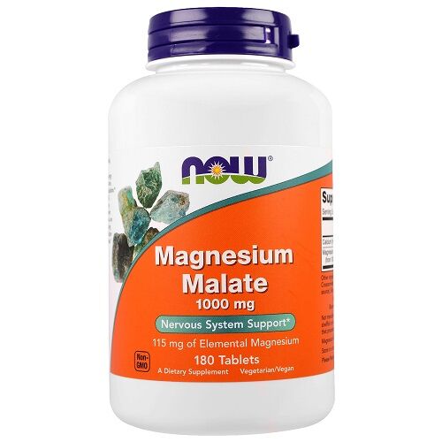 Now Magnesium Malate 1000mg 180 Comprimidos