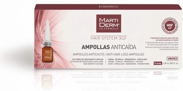 Martiderm Hair System 3GF Antiqueda 14 ampolas