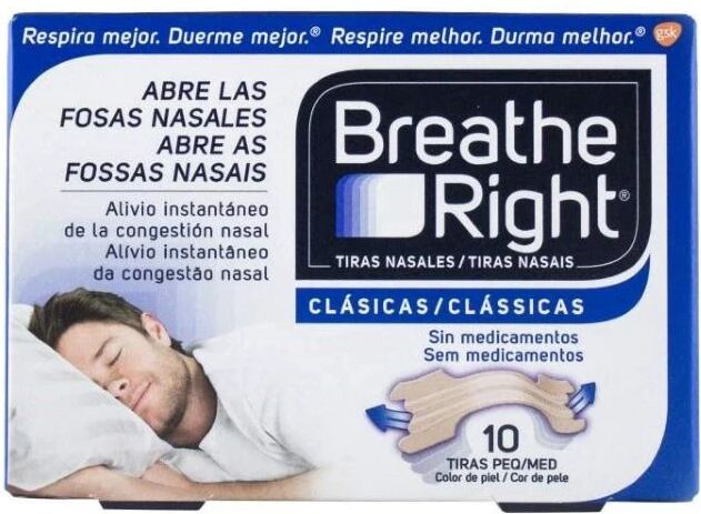 Rhinomer by Breathe Right Tiras Nasais Clássicas Cor de Pele Pequenas/Médias 10unidades