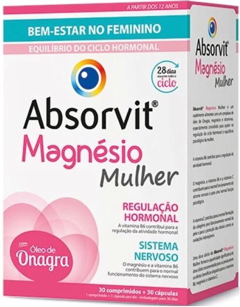 Absorvit Magnésio Mulher 30comprimidos + 30cápsulas