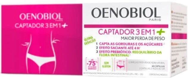 Oenobiol Captador 3 em 1 Plus+ Duo 2x60cápsulas