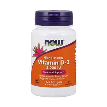 Now Foods Vitamin D-3 2000 IU 120 Pérolas