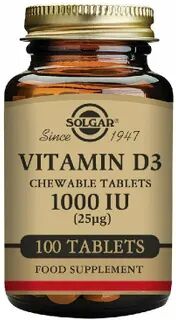 Solgar Vitamina D3 1000UI 100 Ch.Tabs