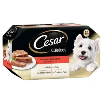 Cesar Pack Seleção Receitas Clássicas 8 Terrinas Para Cão 150g