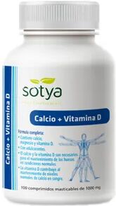 Sotya CÁLCIO + VITAMINA D 1000mg 100 Comprimidos Mastigáveis