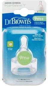 DR BROWNS TETINA CORTE EM "Y" SILICONE 9M+ 2 Un