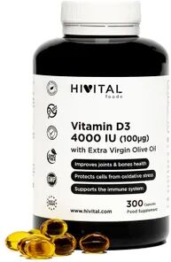 Hivital Foods Vitamin D3 4000 iu 300 Caps