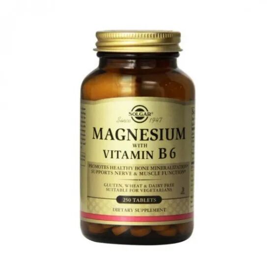 Solgar Magnésio Com Vitamina B6 250 Comprimidos
