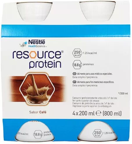 Nestlé Resource Protein Solução Oral Café 200ml x4