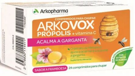 Arkopharma Arkovox Propolis + Vitamina C Framboesa Comprimidos x24