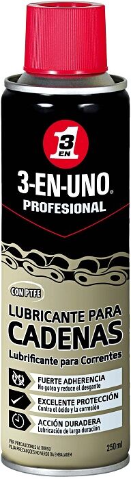 3-en-uno Spray Lubrificante P/ Correntes (250ml) - 3-en-uno