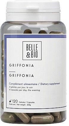 Belle&Bio 5-HTP, Griffonia Simplicifolia, 120 Capsule, Insomnie, depresie, serotonina