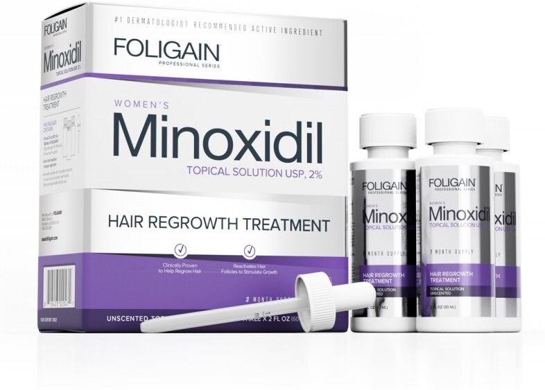 FOLIGAIN MINOXIDIL 2% Tratament pentru regenerarea parului pentru femei, 3 luni tratament