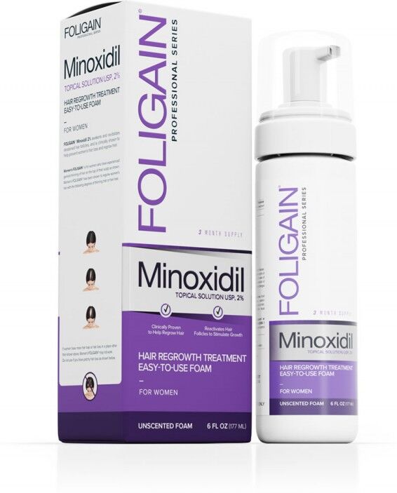 FOLIGAIN MINOXIDIL 2% Spuma regenerare par pentru Femei (177ml) 3 luni tratament