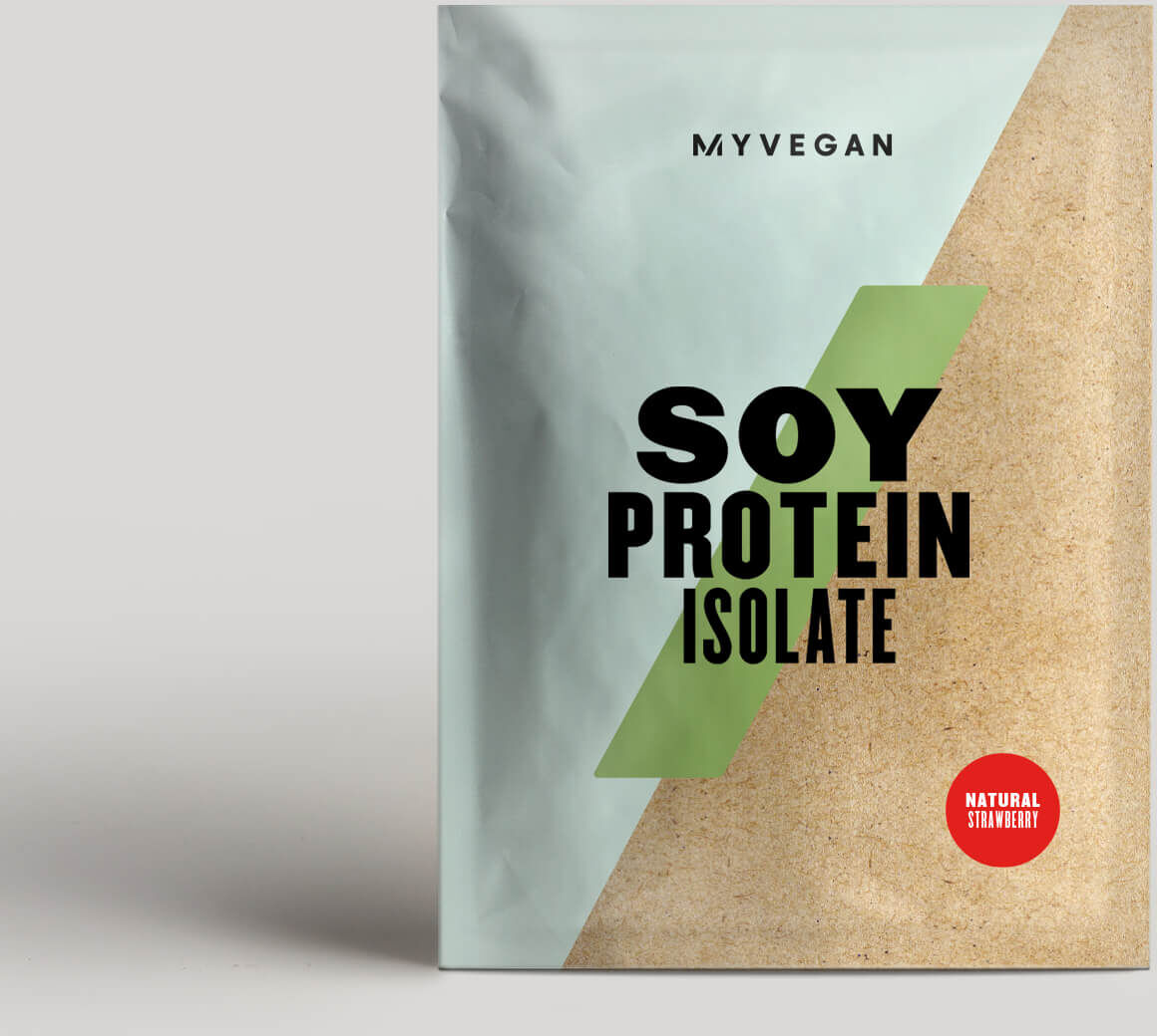 Myvegan Izolat proteic din soia (Mostră) - 30g - Capsuna naturala