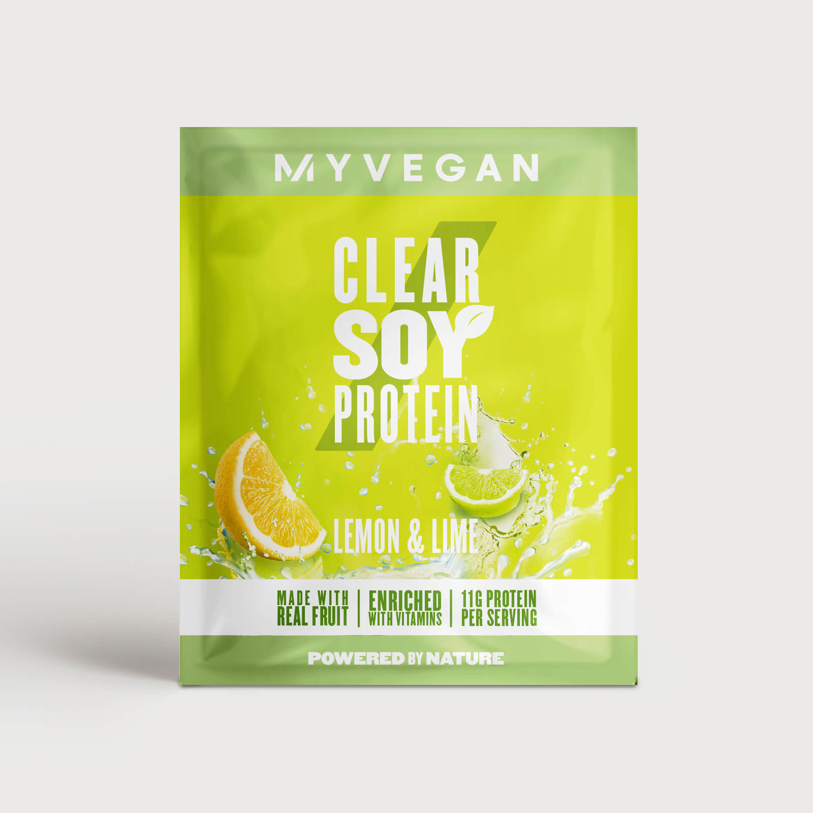 Myvegan Clear Soy Protein - 17g - Lamaie galbena si Lamaie verde