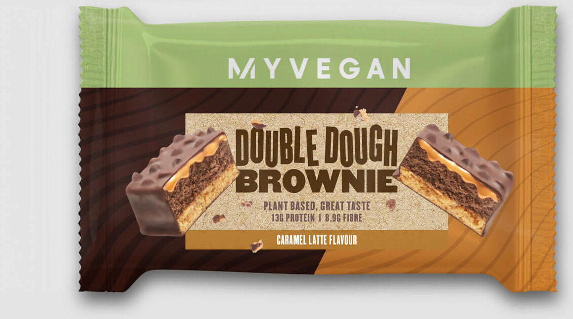 Myvegan Brownie vegan cu aluat dublu - 60g - Caramel Latte