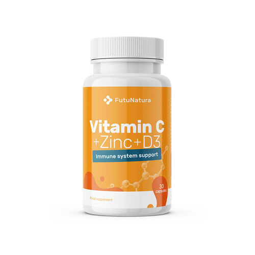 FutuNatura Vitamina C + zinc + vitamina D3, 30 de capsule