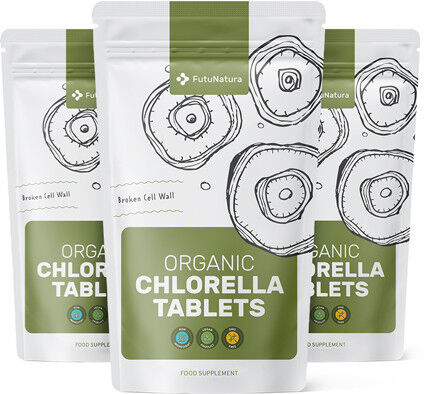 FutuNatura 3x BIO Chlorella 400 mg, total 1125 de comprimate