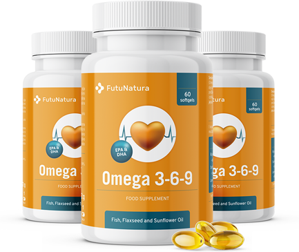 FutuNatura 3x Omega 3 6 9, total 180 de capsule moi