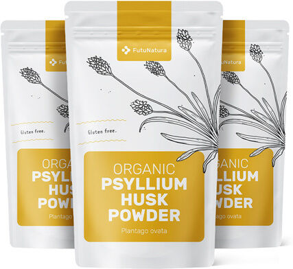 FutuNatura 3x BIO Pătlagina indiană (psilium) - pulbere, total 750 g