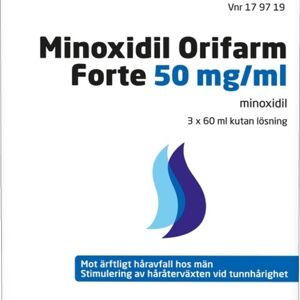 Minoxidil Orifarm Forte, kutan lösning 50 mg/ml 3 x 60 ml