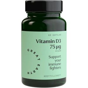 Great Earth Vitamin D3 75 Μg 60 Caps