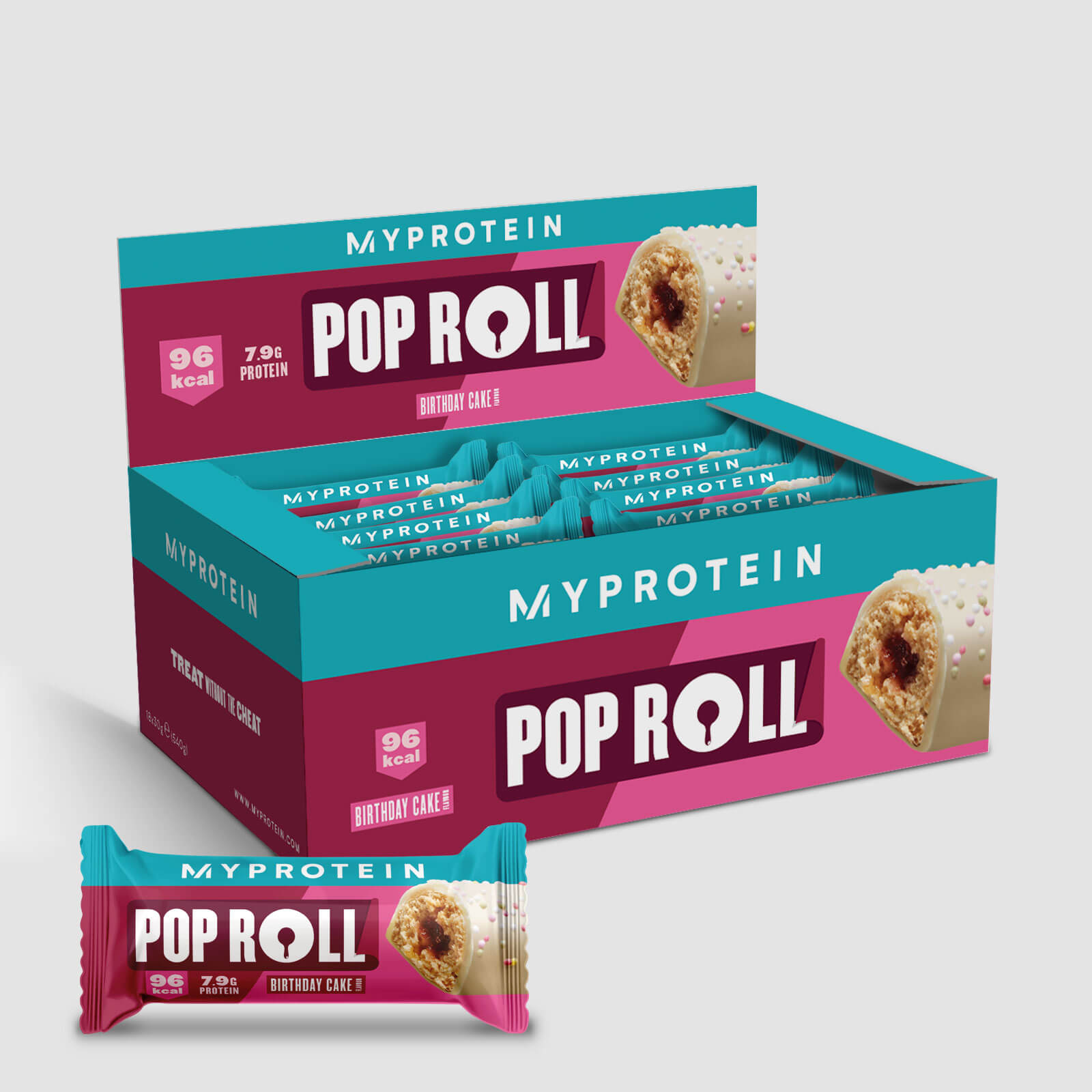 Myprotein Pop Rolls - 18 x 30g - Födelsedagskaka
