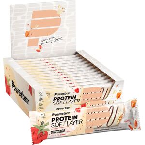 POWERBAR Protein Soft Layer Riege White Choc Strawb 12 Bars per Box Bar, Sports food