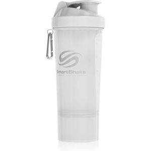 Smartshake Slim sports shaker + container colour Pure White 500 ml