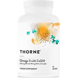 Thorne Omega-3 with CoQ10 - Omega-3 Fatty Acids Supplement with CoQ10 - EPA and DHA - 90 Gelcaps