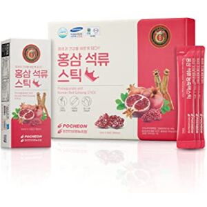 POCHEON KOREAN RED GINSENG Pocheon Premium Korean Red Ginseng and Pomegranate Extract Stick 300 ml (10 ml x 30), Korean 6 Years Panax