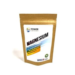TOWER NUTRITION Magnesium Taurate and Magnesium Bisglycinate: Get a Good Night's Sleep, Reduce Stress, and Boost Energy Highly Absorbable, Non-GMO, Gluten Free, Vegan, 90 Capsules