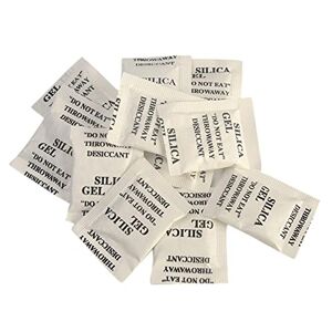 AUTUUCKEE 1 Gram Silica Gel Desiccant Pack 200 Packets Moisture Absorber Dehumidifier Desiccantpack for Dehydrated Food(White)