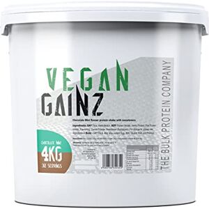 Vegan Gainz 4kg - Plant Based Protein Powder - Weight Gainer- 32 Servings & 30g Protein Per Serving - The Bulk Protein Company (Chocolate Mint)