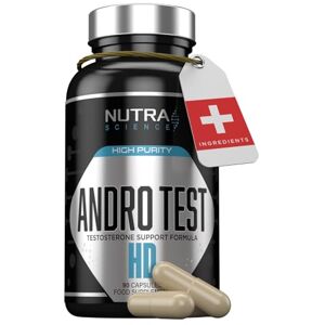 Nutra Science Testosterone Booster Andro Test #1 Test Boost Supplement for Men Elite Testosterone Supplements for Muscle Growth Building & Gain, Libido Boost Enhance, Bodybuilding 90 Vegan Capsules