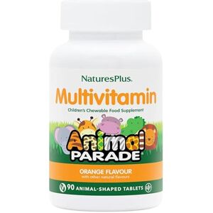 Nature's Plus NaturesPlus Animal Parade Children’s Multivitamin Orange Flavour - Plant Based Chewable Multivitamin for Kids - Gluten Free, Vegan - 90 Chewable Tablets