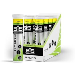 Science In Sport Hydro Hydration Tablets, Gluten-Free, Zero Sugar, Lemon Flavour Plus Electrolytes, 20 Effervescent Tablets per Bottle (8 Bottles)