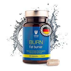 Vital Concept Burn - Intensive Fast Fat Burning in Gym. Natural Unisex Weight Loss and Shaping Formula, with Green Coffee Extract + Guarana. Metabolism Thermogenic Support. 60 Caps, 30 Day Supply