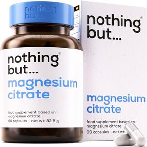 nothing BUT nutrition Magnesium Citrate Capsules for Women & Men - Providing 360mg Elemental Magnesium - Natural Marine Magnesium Supplement - Support Sleep, Muscle, Energy & Metabolism - 90 Magnesium Citrate Supplements