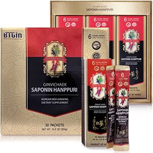 BTGIN-Fermented Korean Panax Red Ginseng Root Extract-Saponin HANPPURI-for Immune Stamina Memory and Focus Boost Everyday Everytime