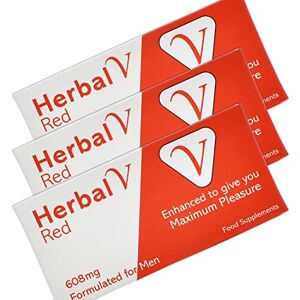 Herbal V Blue Herbal V Red Pills for Men - UK Made 30 Tablets Mens Supplements, Longer Male Performance Supplement Pill, Libido Natural Enhancement Tablet, Last Long Man Energy Booster