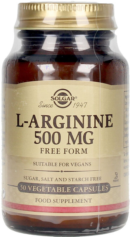 Solgar L-ARGININA 500 mg 50 cápsulas vegetales