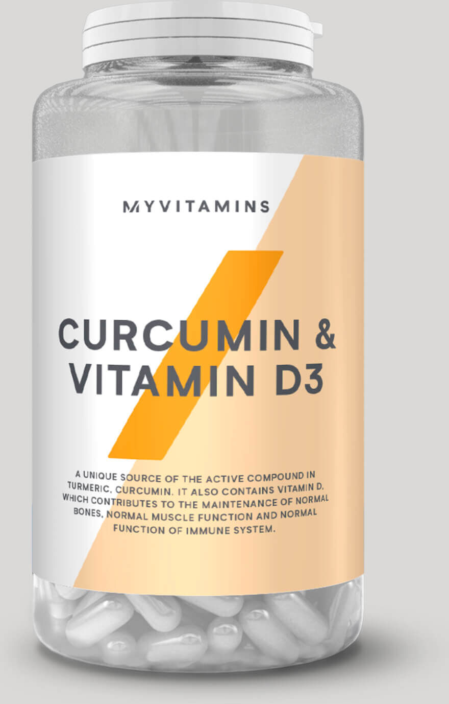 Myvitamins Curcumin & Vitamin D3 Capsules - 180Capsules